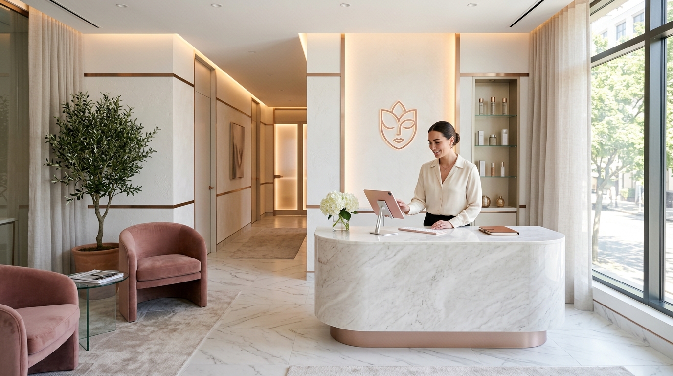 Clínica estética premium con recepcionista IA