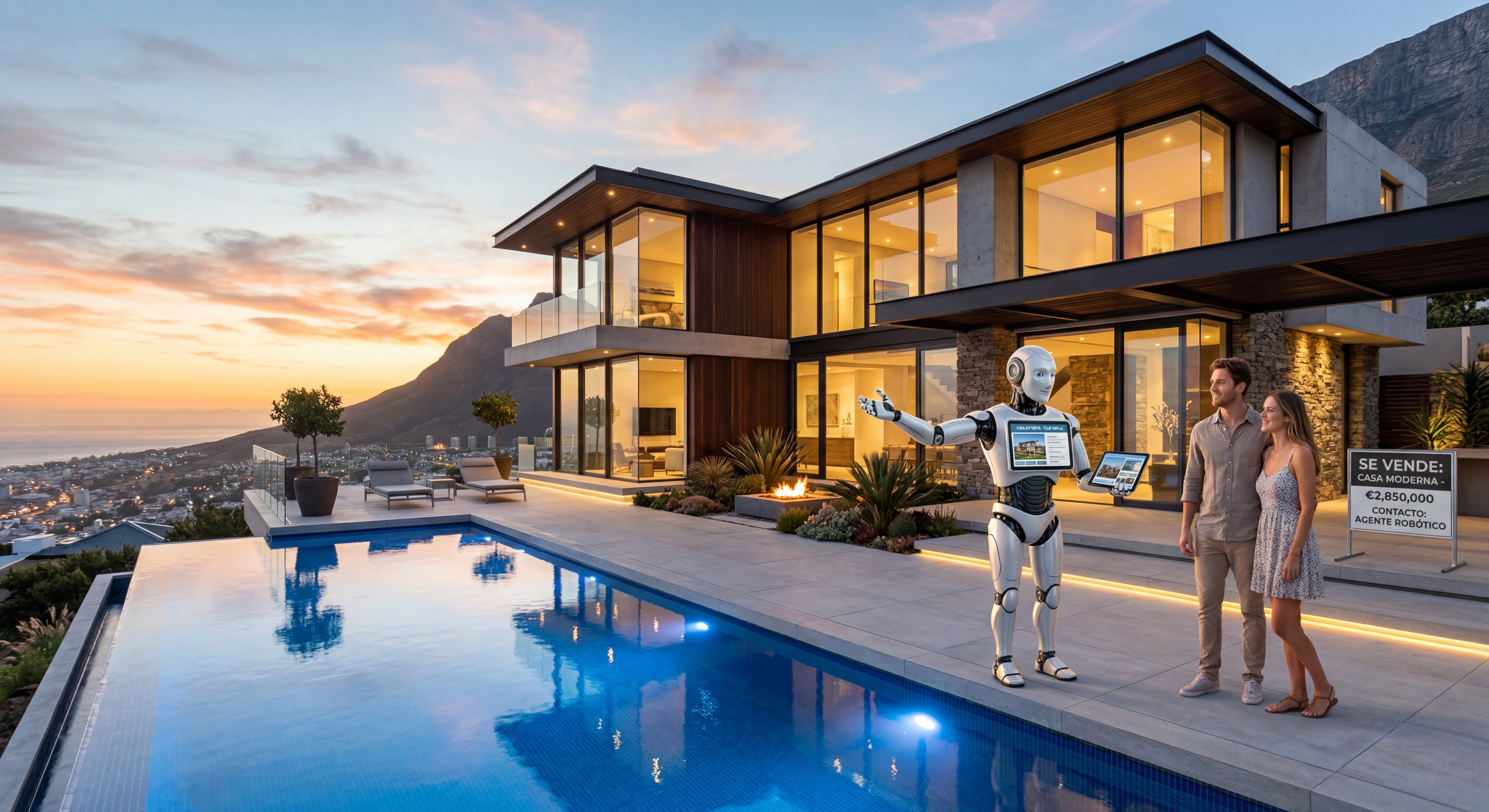 Casa inteligente con robot IA